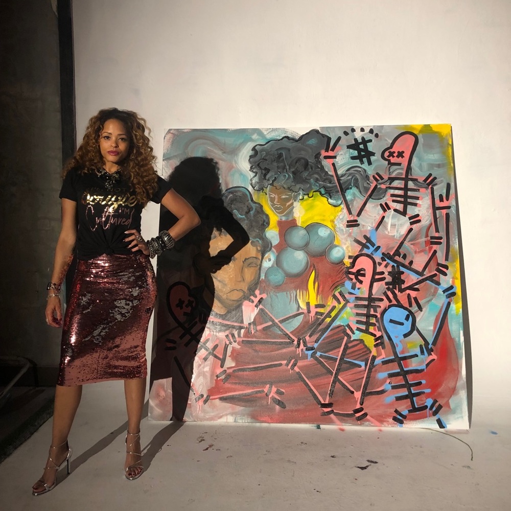 Eve Mendes Knee Length Sequins Pencil Skirt